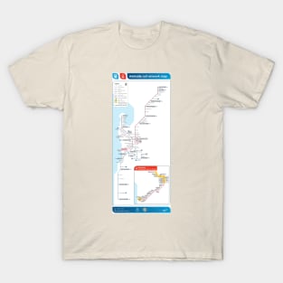 Adelaide - Australia - Rail Map - HD T-Shirt